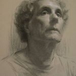 Portrait drawing of Antonio by Chris Browne in pencil and chalk